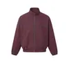 Chaqueta de Mezclilla de Cuello Alto para Hombre, Estilo Workwear, Marca de Moda Otoño e Invierno, Color Sólido Estilo Americano, Chaqueta de Béisbol Lavada Vintage, Chaqueta de Piloto