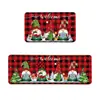 Amazon Navidad Grinch Alfombrilla Absorbente de Cocina para Piso Juego de Dos Piezas Felpudo para Puerta de Entrada Alfombra Decorativa Festiva
