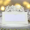 Boda estilo europeo tarjeta de asiento dorada decoración navideña láser encaje tarjeta pequeña registro nombre digital tarjeta de mesa