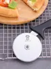 Cortador de Pizza, Pala para Pizza de Acero Inoxidable, Cortador con Mango, Cortador Rodante, Uso Comercial