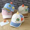 Gorra de Béisbol de Dibujos Animados de Dinosaurio para Bebé de Verano, Gorra Transpirable de Malla Fina con Protección Solar para Niños y Niñas, Gorra Versátil de Moda