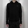 Punk Hip-Hop de Calle Patrón de Remaches Cardigan Casual con Cremallera Transfronterizo Nuevo Sudadera con Capucha Retro Americana Callejera