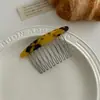 Franja na testa inserir pente cabelo quebrado acabamento artefato acetato grampo de cabelo feminino de volta cabeça invertida inserir pente de cabelo cocar grampo de cabelo