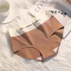 Perigah Fox 7A Algodón Puro Antibacteriano Seda de Hielo Calzones Triángulo, Shorts Cómodos sin Costuras para Mujer de Cintura Media-Alta que Moldean la Cadera