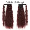 Xuchang Venta al por mayor Cinta Mágica Permanente de Maíz Cola de Caballo Peluca Cabello Largo Rizado para Mujeres Europeas y Americanas Extensiones de Cabello Rizado de Lana Cola de Caballo Trenza