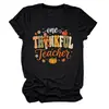 Una maestra agradecida Amazon wish estación independiente camiseta casual y elegante de mujer con cuello redondo y manga corta