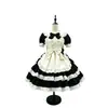 Versión mejorada~Atuendo de Sirvienta Dulce Vintage para Niña Lolita Vestido de Pastel en Capas Negro Blanco Negro Rosa Vestido Lolita