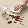 Alfombra Color Crema Estilo Wabi-Sabi para Sala de Estar, Modelo Nuevo con Sensación de Lujo Ligero y Gama Alta, Fácil de Mantener, Adecuada para Dormitorio, Sofá, Insonorizada, Antideslizante, para Uso en el Hogar