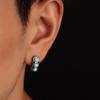 Aretes de Turquesa Natural Imitación con Incrustaciones para Hombre y Mujer, Aretes Retro, Aretes de Estilo Étnico Tradicional de Nicho al Mayoreo