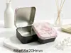 Caja de hojalata de grado alimenticio personalizada cuadrada mini con tapa abatible para pastillas para la garganta, tabletas, chicle, caja de hojalata