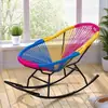 Mecedora silla de jardín al aire libre silla de ocio mecedora reclinable simple mecedora arcoíris grande sala de estar en casa reclinable de ocio