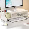 Suporte para Monitor de Computador de Mesa com Gaveta Caixa Organizadora de Desktop Base para Laptop de Dormitório Prateleira Elevatória
