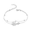 Pulsera de Plata Esterlina S925 Flor de Cerezo Diseño Nicho de Alta Gama y Exquisito 2024 Nuevo Regalo de Cumpleaños para Novia