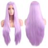 Europa, América y África cabello negro largo liso señoras fibra química seda de alta temperatura mecanismo fabricantes de pelucas de cosplay al por mayor