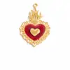 Accesorios para joyería DIY transfronterizos Colgante de collar de amor estilo gótico medio Colgante de acero inoxidable de oro de 18 quilates Colgante único en stock