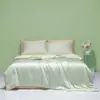 Novo Toque Gelado Seda de Gelo Seda Conjunto de Colcha de Verão Dupla Face Quatro Peças Lavável Respirável Roupa de Dormir Nu Fina Cobertura de Colcha de Ar Condicionado Conjunto