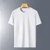 Camiseta fina de manga curta de seda gelada masculina para o verão, top esportivo de fitness de manga curta de secagem rápida, camiseta masculina elástica de manga curta