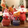 Bolsa de Presente Infantil de Natal Saco de Maçã para Véspera de Natal Bolsa Tote Pote de Doces Criativo Decorações de Véspera de Natal