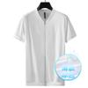 Playera de manga corta de seda de hielo de alta gama verano ligera transpirable polo para hombre solapa top casual camiseta para hombre 509