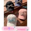Gorra de béisbol con lazo dulce para la vuelta al cole para mujer 2024 Nueva gorra de visera circunferencia de cabeza grande ala ancha que hace la cara pequeña protección solar