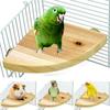 Jaula para Pájaros Trepar y Jugar Accesorios Juguetes Divertidos Suministros Plataforma para Loro Plataforma de Salto de Madera Maciza Tabla de Soporte Peonía Fénix Negro Piel de Tigre