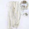 Vestido de confinamento de gaze de algodão para maternidade verão camisola de amamentação quarto de maternidade hospitalar plus size pijama para gestantes primavera e outono