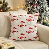 Nueva funda de almohada de peluche de muñeco de nieve navideño de Amazon para cojín de sofá de sala de estar en casa, funda de almohada para decoración de fiesta navideña