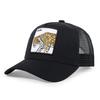 Especial transfronterizo para gorra de béisbol de malla con parche de animal y protección solar, bordado europeo y americano, gorra de béisbol de camionero de comercio exterior