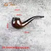 Pipa de Ébano Estilo Mixto Mango Curvo Recto Flauta de 9 mm Flauta de 3 mm Accesorios para Boquillas de Cigarrillo para Hombre
