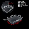 Venta Directa de Fábrica Caja de Plástico PP Rectangular Caja de Embalaje Transparente Caja Pequeña para Materiales Piezas Caja de Almacenamiento para Joyería con Tapa