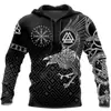 Moda Primavera e Outono Quente Transfronteiriça Suéter 3D Masculino Guerreiro Viking Estampado Moda de Rua Moletom Clássico