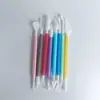 Juego de Herramientas de Arcilla Cuchillo de Escultura de Arcilla de Plástico Niños Arcilla Suave Talla Juego de Herramientas DIY de Arcilla de Doble Punta 8 Piezas
