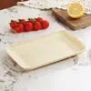 Plato Rectangular de Rollos de Arroz para Desayuno Plato para Guarniciones de Restaurante de Hot Pot Plato para Brochetas de Barbacoa Plato para Pollo Plato para Ensalada de Frutas