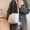 Bolso pequeño cuadrado vintage, bandolera de lona, bolso de tela lavada, bolso de viaje para estudiantes, bolso de tela sencillo, bolso de hombro informal.