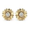 Estilo Fresco y Sencillo Deseo Nuevos Pendientes de Flor Estilo Europeo y Americano Chapado en Oro de 18 Quilates Pendientes de Crisantemo y Girasol Joyería