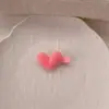 Nova Série Cor-de-Rosa Coração Aveludado Prendedor de Cabelo Grampo para Meninas, Doce Clipe Lateral para Franja Acessório de Cabelo