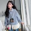 Conjunto de Primavera y Otoño para Niñas 2025 Nueva Moda Estilo Coreano Camisa de Cuadros Moderna Conjunto de Tres Piezas para Niños Mayores