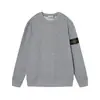 Versión Correcta Transfronteriza de Piedra Piedra Cuatro Isla Color Puro Clásico Sudadera Cuello Redondo Sello Micro Brújula para Hombres y Mujeres Parejas