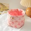 Cesta de Almacenamiento de Snacks de Ropa Acolchada Coreana Transfronteriza Cesta de Almacenamiento Organizador de Escritorio de Tela para Niña Cubo de Almacenamiento