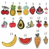 Patches bordados coloridos de frutas e vegetais mais vendidos, decoração para roupas infantis, patches de tecido, patches bordados da série de frutas, acessórios para atacado