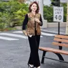 Nuevo Conjunto de Moda Estilo Chino para Madres, Primavera y Otoño 2026 Nuevo Elegante Chaleco con Estilo Nacional para Mujeres de Mediana Edad Conjunto de Tres Piezas