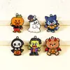 Llavero Colgante para Teléfono de Aleación con Estampado de Fantasma Calabaza Murciélago Halloween Llavero Curioso Colgante para Teléfono Accesorio de Aleación DIY Decoración