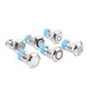Interruptor de botão de pressão de metal de 12 mm sem faixa de luz LED anel de luz autotravante interruptor pequeno à prova d'água 12V24V220V
