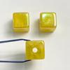 Direto da fábrica cebola em pó banhado a cores cubo quadrado diy corrente de celular material com contas pingente simples acessórios contas soltas