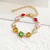 Collar de diamantes de colores nuevo de primavera y verano para mujer, cadena para el cuello de diseño de nicho de alta calidad, todo a juego, exquisita cadena de clavícula de dopamina
