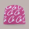Nova tendência carta rua cruzeiro jacquard malha chapéu homens e mulheres skate quente personalidade boné pullover atacado