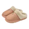 Pantuflas de Algodón Impermeables para Mujer 2026 Nuevas Otoño Invierno Interiores Hogar Antiolor Antideslizantes Cálidas de Felpa de Cuero Zapatillas para Hombre