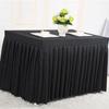 Juego de Falda de Mesa como Mantel para Reuniones Mesa Fría de Catering Escritorio de Registro Cubierta de Mesa para Actividad de Exposición Cubierta de Mesa Rectangular Roja