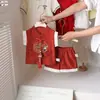 Roupa de Verão para Bebê Menino, Conjunto de Duas Peças para Bebê de Um Ano, Conjunto de Duas Peças com Colete Fino e Vestido de Aniversário para Crianças Pequenas