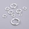 Anillos Abiertos de Plata de Ley S925 Anillos Conectores Redondos DIY para Pulseras, Collares, Pendientes y Joyería Anillos Abiertos de Plata 925